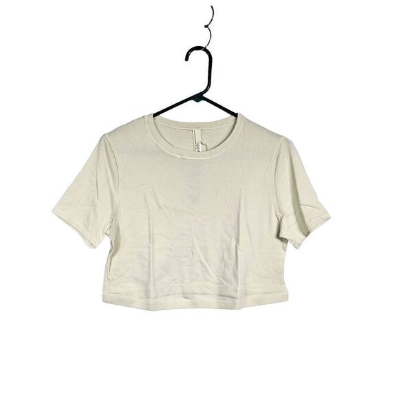 Skims pointelle logo crop tee Nwt - Picture 1 of 7
